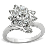 Silver 925 Sterling Silver Ring with AAA Grade CZ  in Clear