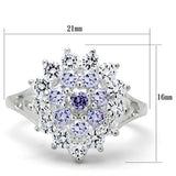 Silver 925 Sterling Silver Ring with AAA Grade CZ  in Multi Color