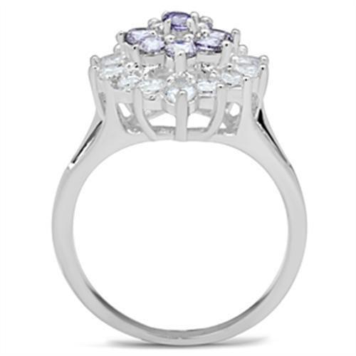 Silver 925 Sterling Silver Ring with AAA Grade CZ  in Multi Color