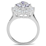 Silver 925 Sterling Silver Ring with AAA Grade CZ  in Multi Color