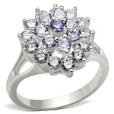 Silver 925 Sterling Silver Ring with AAA Grade CZ  in Multi Color