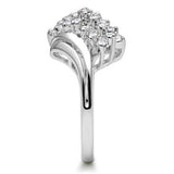 Silver 925 Sterling Silver Ring with AAA Grade CZ  in Clear