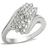 Silver 925 Sterling Silver Ring with AAA Grade CZ  in Clear