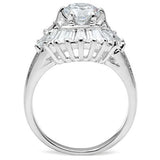 Silver 925 Sterling Silver Ring with AAA Grade CZ  in Clear