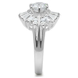 Silver 925 Sterling Silver Ring with AAA Grade CZ  in Clear