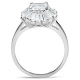 Silver 925 Sterling Silver Ring with AAA Grade CZ  in Clear