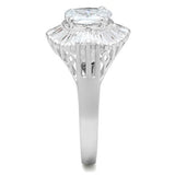 Silver 925 Sterling Silver Ring with AAA Grade CZ  in Clear