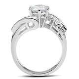 Silver 925 Sterling Silver Ring with AAA Grade CZ  in Clear