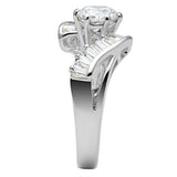 Silver 925 Sterling Silver Ring with AAA Grade CZ  in Clear
