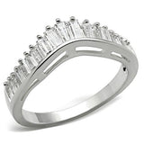 Silver 925 Sterling Silver Ring with AAA Grade CZ  in Clear
