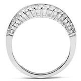 Silver 925 Sterling Silver Ring with AAA Grade CZ  in Clear