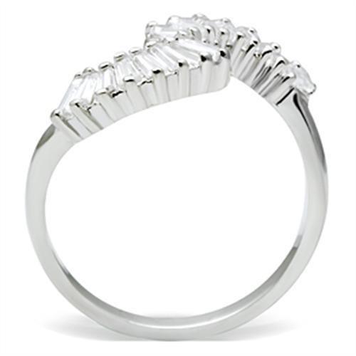 Silver 925 Sterling Silver Ring with AAA Grade CZ  in Clear