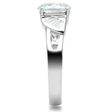 Silver 925 Sterling Silver Ring with AAA Grade CZ  in Clear