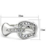 Silver 925 Sterling Silver Ring with AAA Grade CZ  in Clear