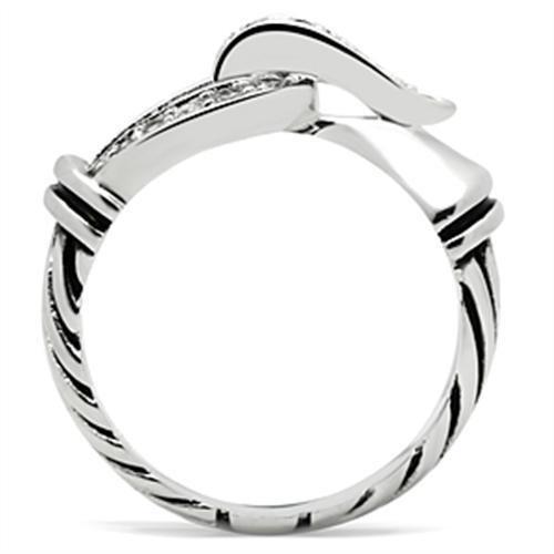 Silver 925 Sterling Silver Ring with AAA Grade CZ  in Clear