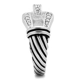Silver 925 Sterling Silver Ring with AAA Grade CZ  in Clear