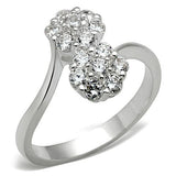Silver 925 Sterling Silver Ring with AAA Grade CZ  in Clear
