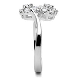 Silver 925 Sterling Silver Ring with AAA Grade CZ  in Clear