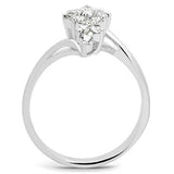 Silver 925 Sterling Silver Ring with AAA Grade CZ  in Clear