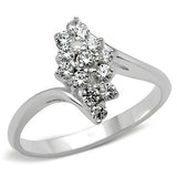 Silver 925 Sterling Silver Ring with AAA Grade CZ  in Clear