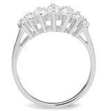 Silver 925 Sterling Silver Ring with AAA Grade CZ  in Clear