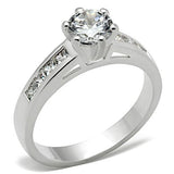 Silver 925 Sterling Silver Ring with AAA Grade CZ  in Clear