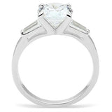 Silver 925 Sterling Silver Ring with AAA Grade CZ  in Clear
