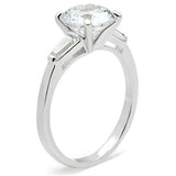 Silver 925 Sterling Silver Ring with AAA Grade CZ  in Clear