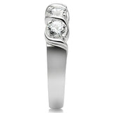 Silver 925 Sterling Silver Ring with AAA Grade CZ  in Clear