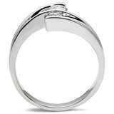 Silver 925 Sterling Silver Ring with AAA Grade CZ  in Clear