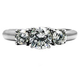 High polished (no plating) Stainless Steel Ring with AAA Grade CZ  in Clear