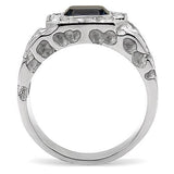 High polished (no plating) Stainless Steel Ring with Top Grade Crystal  in Montana