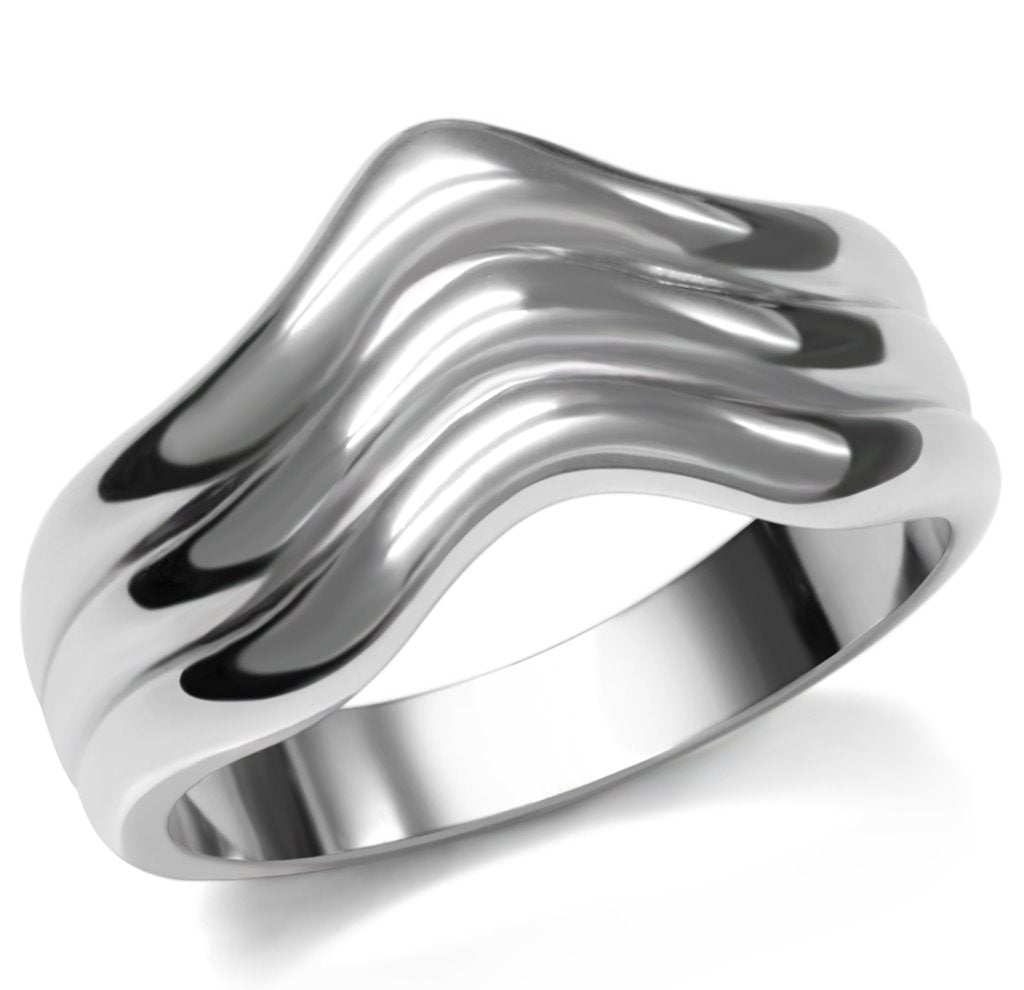 High polished (no plating) Stainless Steel Ring with No Stone