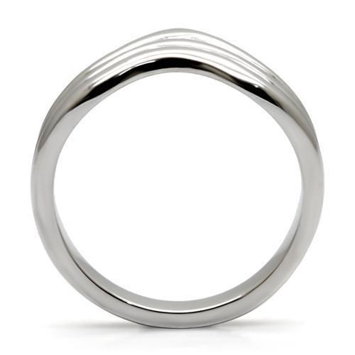 High polished (no plating) Stainless Steel Ring with No Stone
