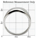 High polished (no plating) Stainless Steel Ring with No Stone