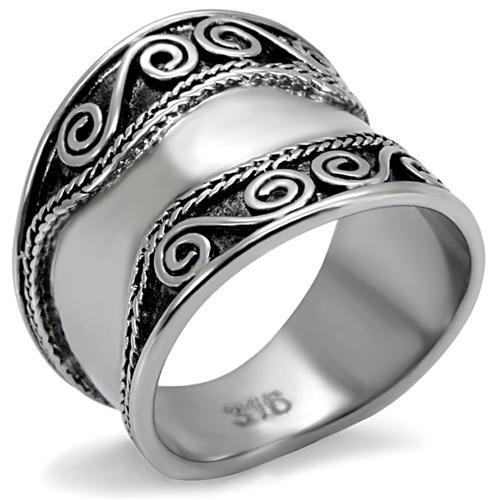 High polished (no plating) Stainless Steel Ring with No Stone