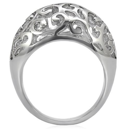 High polished (no plating) Stainless Steel Ring with No Stone