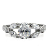 High polished (no plating) Stainless Steel Ring with AAA Grade CZ  in Clear