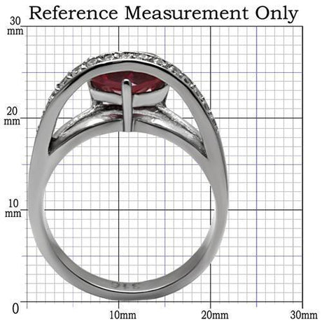 Sterling silver 925  Ring with AAA Grade CZ  in Ruby