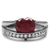Sterling silver 925  Ring with AAA Grade CZ  in Ruby