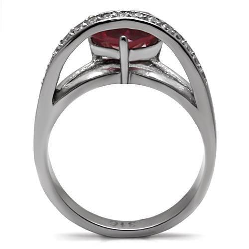 Sterling silver 925  Ring with AAA Grade CZ  in Ruby