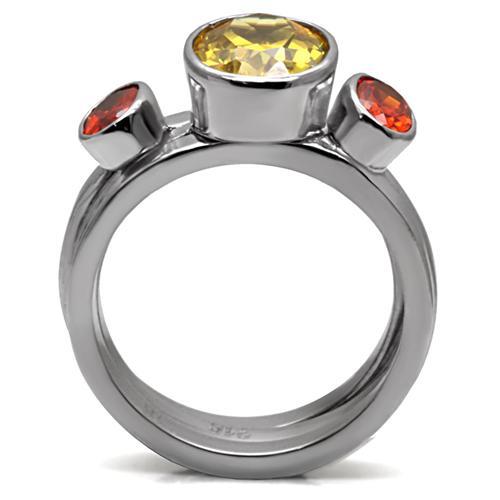 Stainless Steel, AAA CZ , Multi Color - TK095