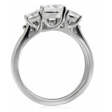 High polished (no plating) Stainless Steel Ring with AAA Grade CZ  in Clear