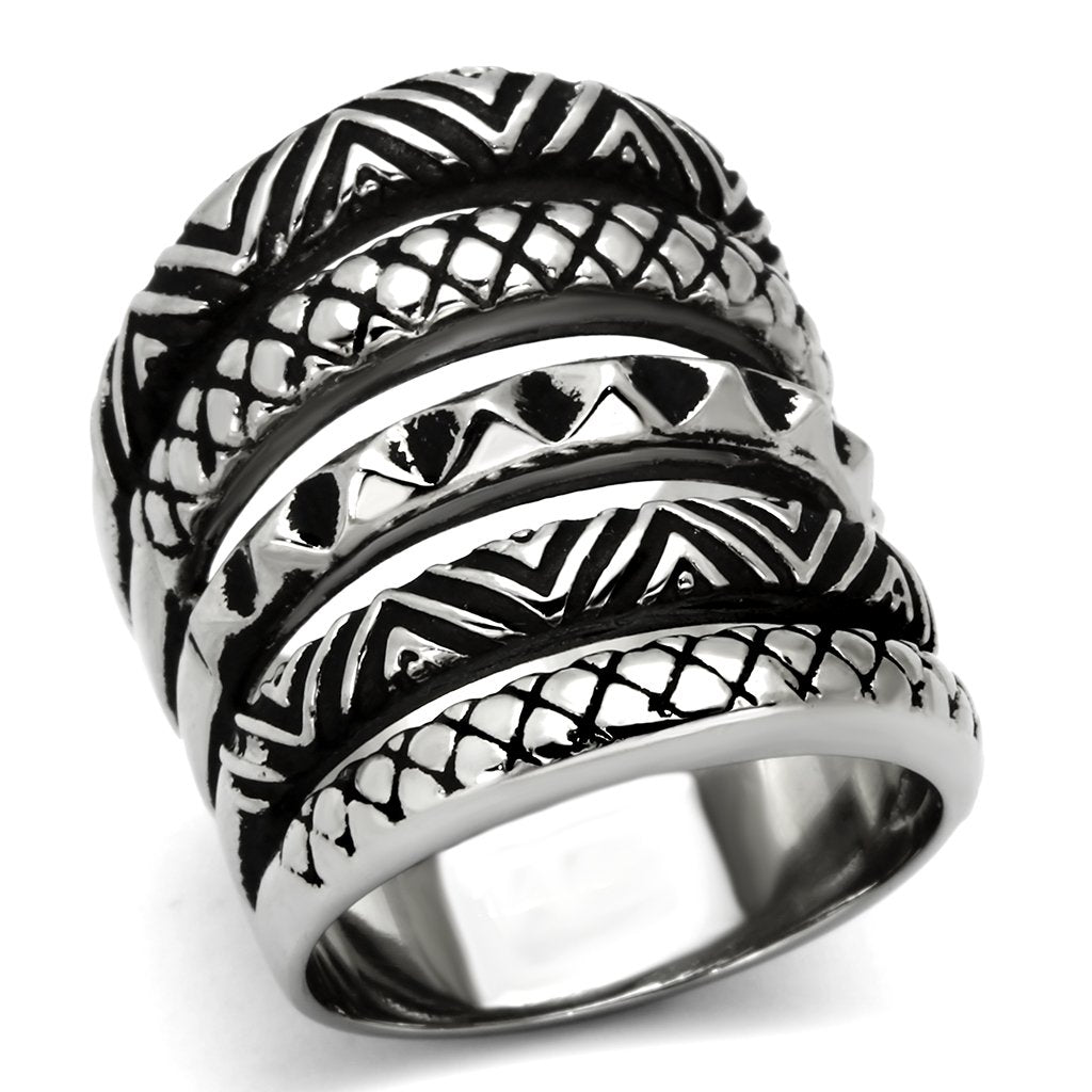 High polished (no plating) Stainless Steel Ring with No Stone
