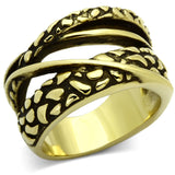 IP Gold(Ion Plating) Stainless Steel Ring with No Stone