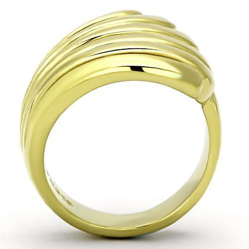 IP Gold(Ion Plating) Stainless Steel Ring with No Stone
