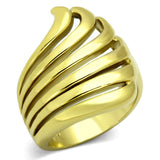 IP Gold(Ion Plating) Stainless Steel Ring with No Stone