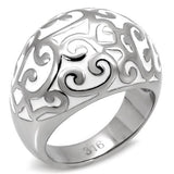 High polished (no plating) Stainless Steel Ring with No Stone