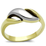 Two-Tone IP Gold (Ion Plating) Stainless Steel Ring with No Stone