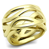 IP Gold(Ion Plating) Stainless Steel Ring with No Stone